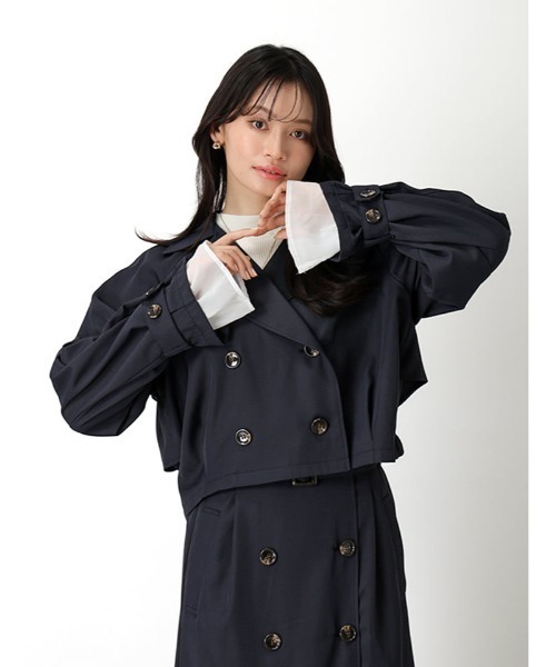 fifth（フィフス）の「【SETUP対応】ショートトレンチコート（その他アウター・レディース・ネイビー/ベージュ・M）」の15枚目の写真