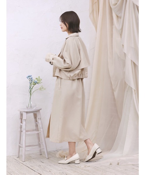 fifth（フィフス）の「【SETUP対応】ショートトレンチコート（その他アウター・レディース・ネイビー/ベージュ・M）」の6枚目の写真