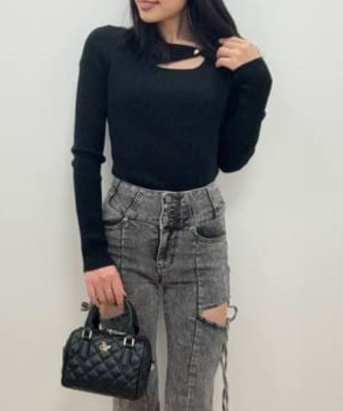 SAMANTHAVEGA(サマンサベガ)の「ダブルステッチダイヤキルトハンドバッグ(ハンドバッグ・レディース・ピンク/ホワイト/イエロー/ブラック・FREE)」の2枚目の写真