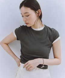 Obis＆（オビスアンド）の「ピタッとしすぎない大人の究極とろみミニTシャツ（Tシャツ/カットソー）」