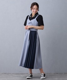 オールインワン・サロペット スカート」に該当するブルー・ネイビー