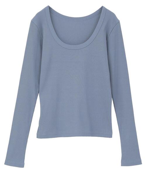 Tiara（ティアラ）の「バックオープンリブTシャツ（Tシャツ/カットソー・レディース・ブラック/ブルー/チャコールグレー・FREE）」の8枚目の写真