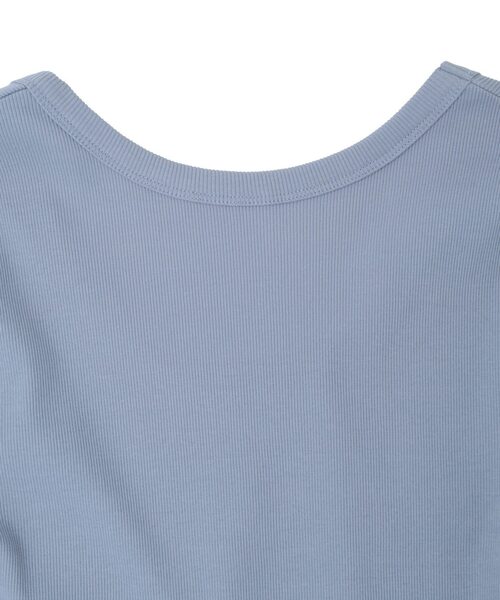 Tiara（ティアラ）の「バックオープンリブTシャツ（Tシャツ/カットソー・レディース・ブラック/ブルー/チャコールグレー・FREE）」の7枚目の写真