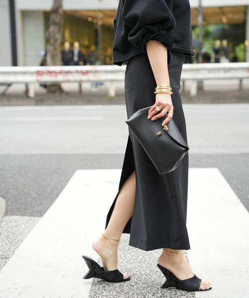 Deuxieme Classe(ドゥーズィエムクラス)の「【LOULOU DE SAISON/ルル デ セゾン】CARA STRAIGHT MAXI SKIR(スカート・レディース・ブラック・34/36)」の6枚目の写真