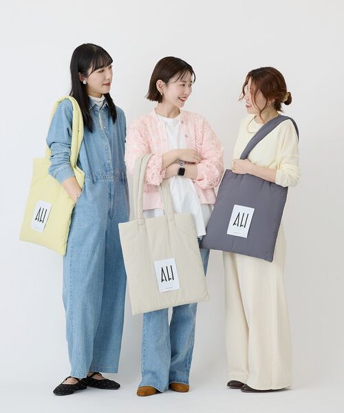 AMERICAN HOLIC(アメリカンホリック)の「パテッドホリホリトートバッグ(トートバッグ・レディース・チャコールグレー/ピンク/イエロー/ベージュ/シルバー/ブルー・FREE)」の15枚目の写真