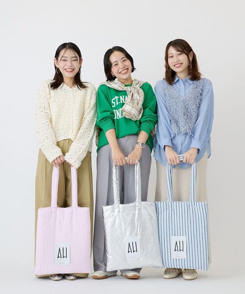 AMERICAN HOLIC(アメリカンホリック)の「パテッドホリホリトートバッグ(トートバッグ・レディース・チャコールグレー/ピンク/イエロー/ベージュ/シルバー/ブルー・FREE)」の19枚目の写真