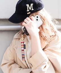 LES TOILES DU SOLEIL（レトワールデュソレイユ）の「ショートストラップM／金具ゴールド（キーホルダー）」