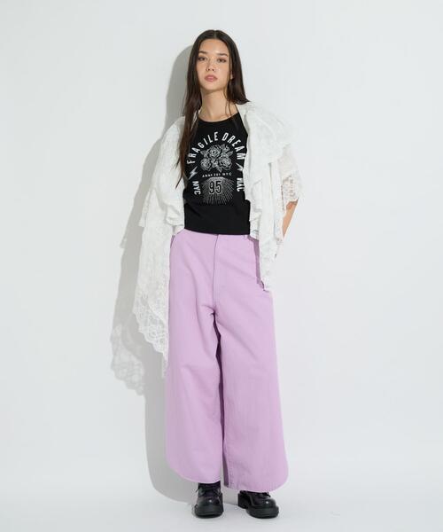 anna sui nyc(アナ スイ エヌ ワイ シー)の「anna sui nyc/アナ スイ エヌワイシー/アシメレーススカート(スカート・レディース・ホワイト/ラベンダー/ブラック・F)」の15枚目の写真