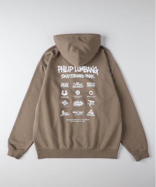 Right-on（ライトオン）の「Other(ソノタ)「Ｐｈｉｌｉｐ　Ｌｕｍｂａｎｇ」プリントスウェットパーカー（パーカー・メンズ・ブラウン/ホワイト/サックスブルー・M/L/XL）」の3枚目の写真