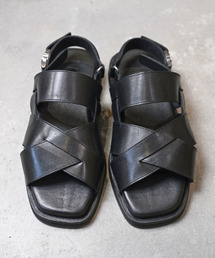 EARLE（アール）の「EARLE アール / Band& SR buckle sandals サイドリリースバックルバンドレザーサンダル / ER6301（サンダル）」