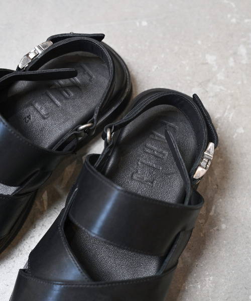 EARLE（アール）の「EARLE アール / Band& SR buckle sandals サイドリリースバックルバンドレザーサンダル / ER6301（サンダル・メンズ・ブラック・43/42/41/40）」の5枚目の写真