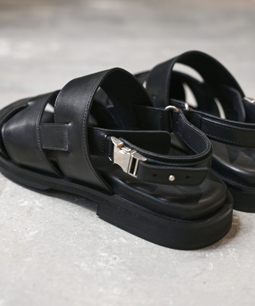 EARLE（アール）の「EARLE アール / Band& SR buckle sandals サイドリリースバックルバンドレザーサンダル / ER6301（サンダル・メンズ・ブラック・43/42/41/40）」の6枚目の写真