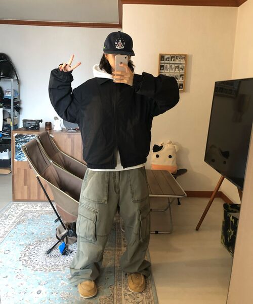 BLACK MOMENT（ブラックモーメント）の「シグネチャーナイロンオーバーサイズブルゾン2WAY[ブラック]（ナイロンジャケット・メンズ・ブラック・SMALL/MEDIUM/LARGE）」の10枚目の写真