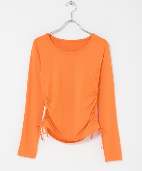 THE GOODLAND MARKET(ザグッドランドマーケット)の「cwtch SHEER LONG-SLEEVE T-SHIRTS(Tシャツ/カットソー・レディース・オレンジ/ネイビー/ミント/ホワイト・FREE)」の1枚目の写真