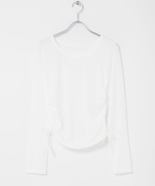 THE GOODLAND MARKET(ザグッドランドマーケット)の「cwtch SHEER LONG-SLEEVE T-SHIRTS(Tシャツ/カットソー・レディース・オレンジ/ネイビー/ミント/ホワイト・FREE)」の5枚目の写真