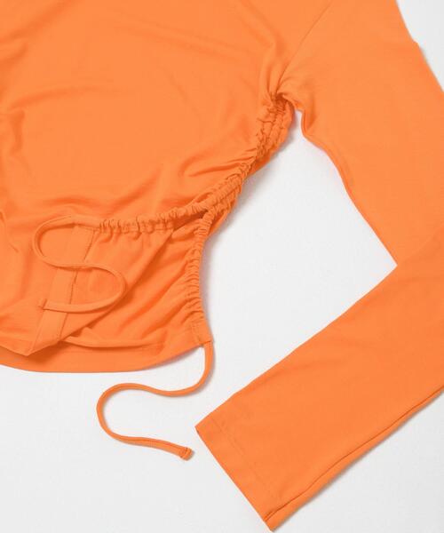 THE GOODLAND MARKET(ザグッドランドマーケット)の「cwtch SHEER LONG-SLEEVE T-SHIRTS(Tシャツ/カットソー・レディース・オレンジ/ネイビー/ミント/ホワイト・FREE)」の13枚目の写真