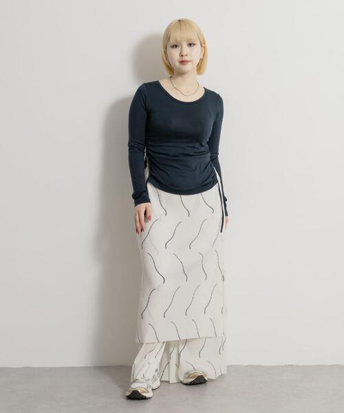 THE GOODLAND MARKET(ザグッドランドマーケット)の「cwtch SHEER LONG-SLEEVE T-SHIRTS(Tシャツ/カットソー・レディース・オレンジ/ネイビー/ミント/ホワイト・FREE)」の19枚目の写真