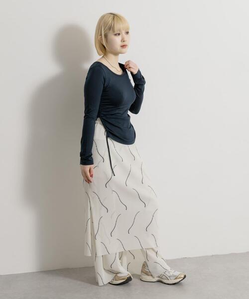 THE GOODLAND MARKET(ザグッドランドマーケット)の「cwtch SHEER LONG-SLEEVE T-SHIRTS(Tシャツ/カットソー・レディース・オレンジ/ネイビー/ミント/ホワイト・FREE)」の20枚目の写真