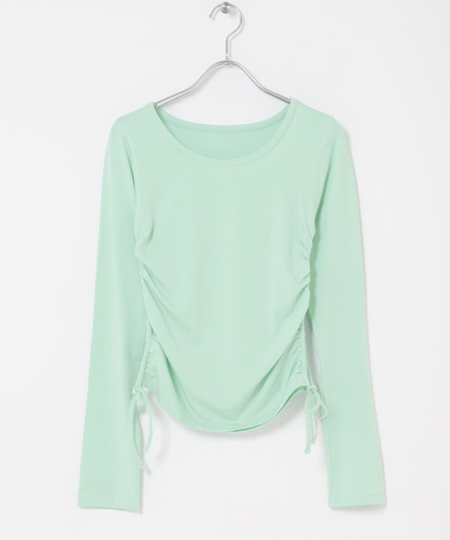 THE GOODLAND MARKET（ザグッドランドマーケット）の「cwtch　SHEER LONG-SLEEVE T-SHIRTS（Tシャツ/カットソー・レディース・オレンジ/ネイビー/ミント/ホワイト・FREE）」の11枚目の写真