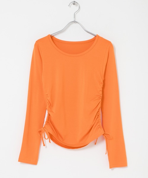 THE GOODLAND MARKET（ザグッドランドマーケット）の「cwtch　SHEER LONG-SLEEVE T-SHIRTS（Tシャツ/カットソー・レディース・オレンジ/ネイビー/ミント/ホワイト・FREE）」の12枚目の写真