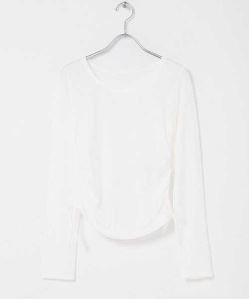 THE GOODLAND MARKET（ザグッドランドマーケット）の「cwtch　SHEER LONG-SLEEVE T-SHIRTS（Tシャツ/カットソー・レディース・オレンジ/ネイビー/ミント/ホワイト・FREE）」の20枚目の写真