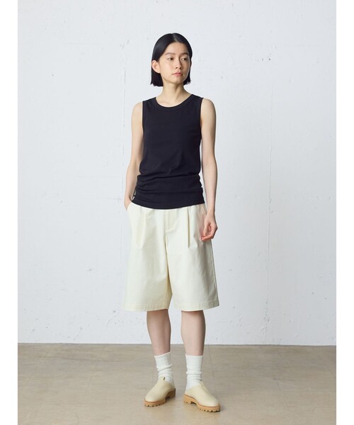 MidiUmi（ミディウミ）の「MidiUmi ベーシックタンクトップ（Tシャツ/カットソー・レディース・キナリ/チャコールグレー/ブラック・FREE）」の12枚目の写真