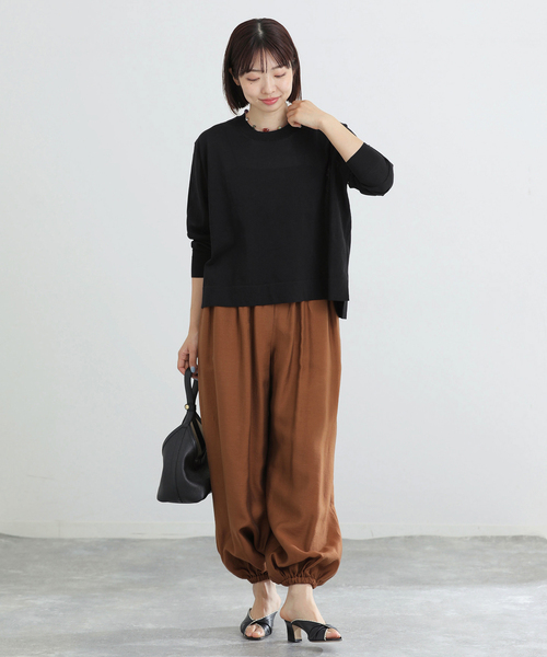 IENA(イエナ)の「ウォッシャブル シアーニットプルオーバー(ニット/セーター・レディース・ブラック/サックスブルー/ベージュ・FREE)」の4枚目の写真