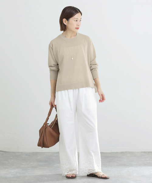 IENA(イエナ)の「ウォッシャブル シアーニットプルオーバー(ニット/セーター・レディース・ブラック/サックスブルー/ベージュ・FREE)」の5枚目の写真