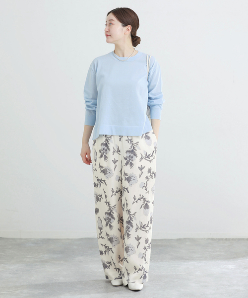 IENA(イエナ)の「ウォッシャブル シアーニットプルオーバー(ニット/セーター・レディース・ブラック/サックスブルー/ベージュ・FREE)」の6枚目の写真