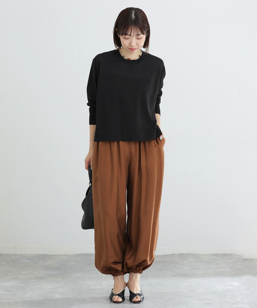 IENA(イエナ)の「ウォッシャブル シアーニットプルオーバー(ニット/セーター・レディース・ブラック/サックスブルー/ベージュ・FREE)」の11枚目の写真