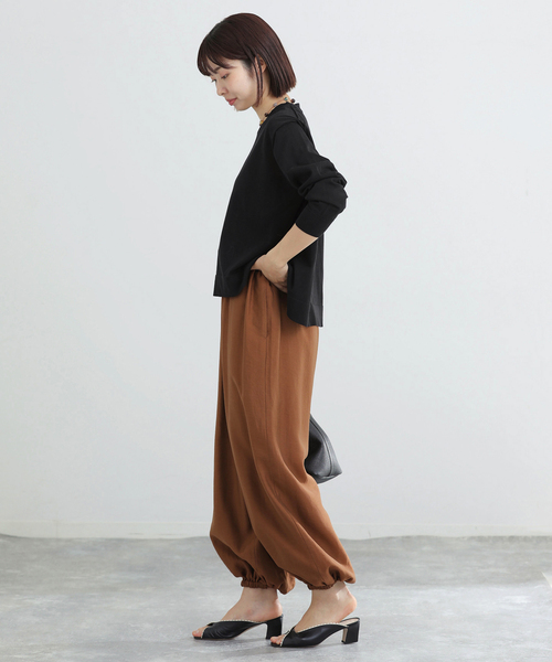 IENA(イエナ)の「ウォッシャブル シアーニットプルオーバー(ニット/セーター・レディース・ブラック/サックスブルー/ベージュ・FREE)」の12枚目の写真