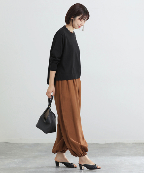 IENA(イエナ)の「ウォッシャブル シアーニットプルオーバー(ニット/セーター・レディース・ブラック/サックスブルー/ベージュ・FREE)」の14枚目の写真