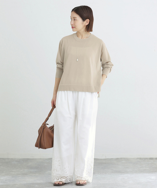 IENA(イエナ)の「ウォッシャブル シアーニットプルオーバー(ニット/セーター・レディース・ブラック/サックスブルー/ベージュ・FREE)」の19枚目の写真