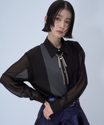 HARE | シアーイソザイプリーツシャツ(HARE)(シャツ/ブラウス)