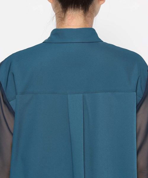 HARE（ハレ）の「シアーイソザイプリーツシャツ(HARE)（シャツ/ブラウス・レディース・イエロー/ブラック/ブルー・FREE）」の21枚目の写真