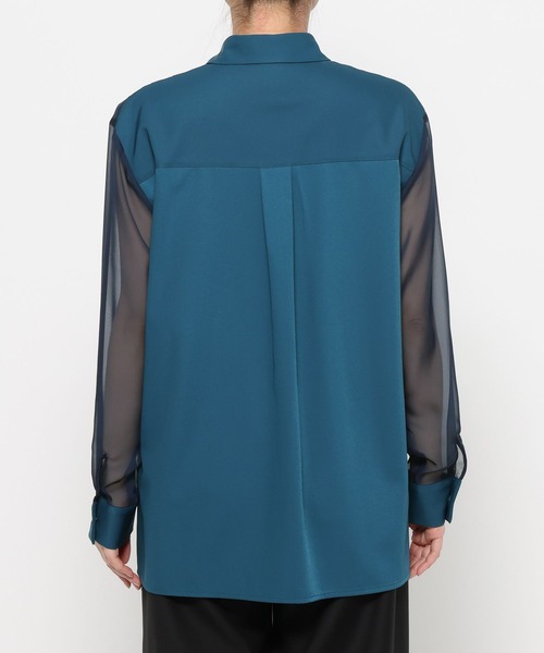 HARE（ハレ）の「シアーイソザイプリーツシャツ(HARE)（シャツ/ブラウス・レディース・イエロー/ブラック/ブルー・FREE）」の17枚目の写真