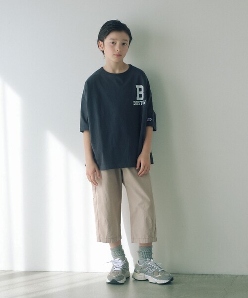 green label relaxing(グリーンレーベルリラクシング)の「ツイル クロップド ペインター パンツ / キッズ 100cm-160cm(カーゴパンツ・キッズ・ベージュ/ダークグレー・150cm/160cm/110cm/100cm/120cm/130cm/140cm)」の13枚目の写真