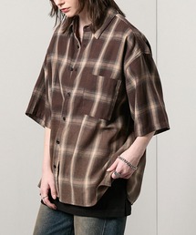 Alfred Alex（アルフレッドアレックス）の「【Alfred Alex】Gradient Ombre Check Shirt  グラデーション オーバーサイズ オンブレチェックシャツ（シャツ/ブラウス）」