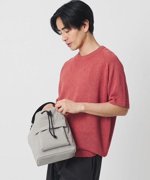 BEAUTY&YOUTH UNITED ARROWS(ビューティーアンドユースユナイテッドアローズ)の「ソフト ファブリック 2WAYショルダー バッグ(ハンドバッグ・メンズ・ライム/ブラック・FREE)」の1枚目の写真
