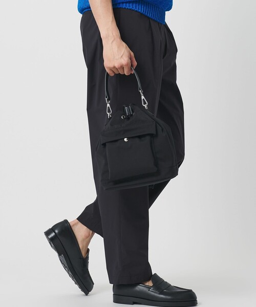 BEAUTY&YOUTH UNITED ARROWS(ビューティーアンドユースユナイテッドアローズ)の「ソフト ファブリック 2WAYショルダー バッグ(ハンドバッグ・メンズ・ライム/ブラック・FREE)」の2枚目の写真