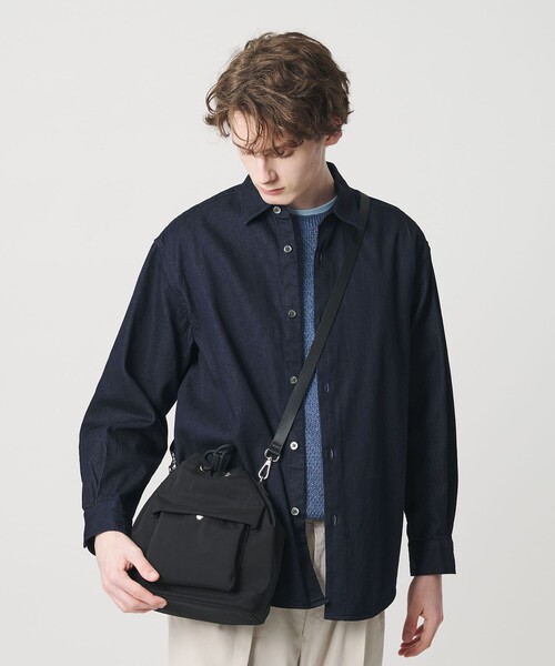BEAUTY&YOUTH UNITED ARROWS(ビューティーアンドユースユナイテッドアローズ)の「ソフト ファブリック 2WAYショルダー バッグ(ハンドバッグ・メンズ・ライム/ブラック・FREE)」の20枚目の写真