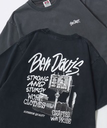 BEN DAVIS/ベンデイビス ROADSIDE VNTG TEE/オーバーサイズ ヴィンテージ加工 ストリート バックプリント ロゴ ワンポイント 半袖Tシャツ/レディース メンズ