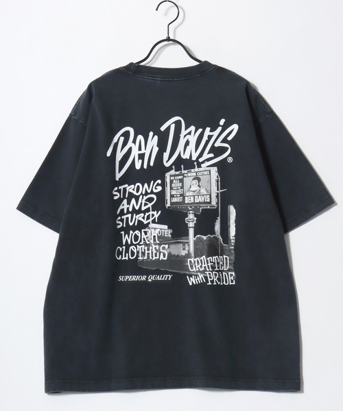 BEN DAVIS(ベンデイビス)の「BEN DAVIS/ベンデイビス ROADSIDE VNTG TEE/オーバーサイズ ヴィンテージ加工 ストリート バックプリント ロゴ ワンポイント 半袖Tシャツ/レディース メンズ(Tシャツ/カットソー・メンズ・ブラウン/ブラック・XL/L/M)」の8枚目の写真