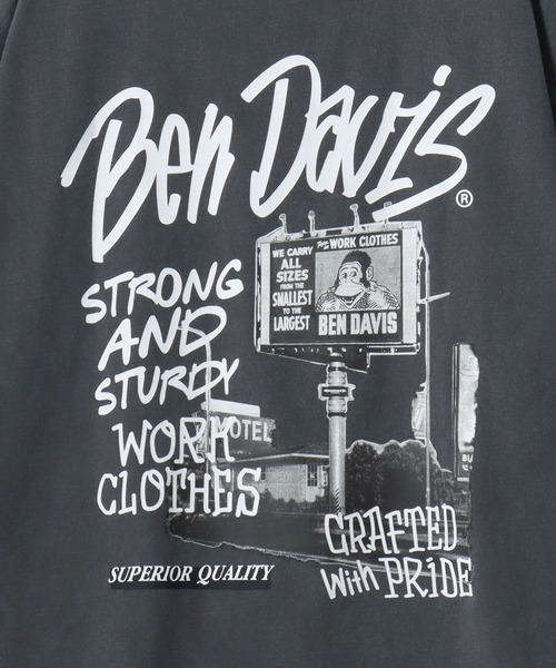 BEN DAVIS(ベンデイビス)の「BEN DAVIS/ベンデイビス ROADSIDE VNTG TEE/オーバーサイズ ヴィンテージ加工 ストリート バックプリント ロゴ ワンポイント 半袖Tシャツ/レディース メンズ(Tシャツ/カットソー・メンズ・ブラウン/ブラック・XL/L/M)」の15枚目の写真