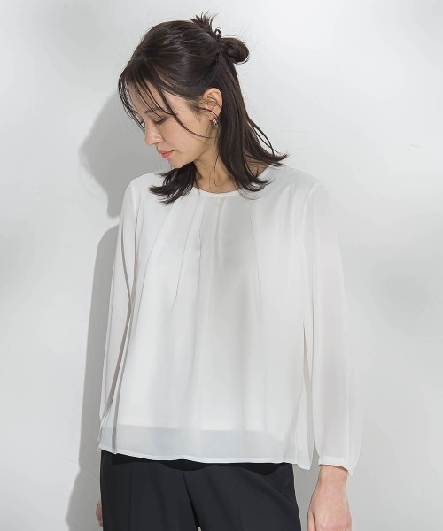 LAUTREAMONT(ロートレアモン)の「【WEB限定】こっそり暖かシフォンブラウス(シャツ/ブラウス・レディース・オフホワイト/ライトブルー/ベージュ・9号)」の20枚目の写真