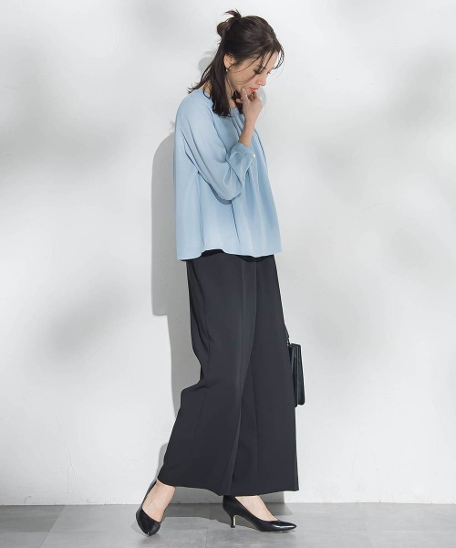LAUTREAMONT(ロートレアモン)の「【WEB限定】こっそり暖かシフォンブラウス(シャツ/ブラウス・レディース・オフホワイト/ライトブルー/ベージュ・9号)」の14枚目の写真