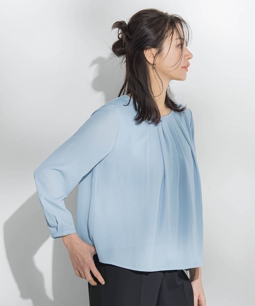 LAUTREAMONT(ロートレアモン)の「【WEB限定】こっそり暖かシフォンブラウス(シャツ/ブラウス・レディース・オフホワイト/ライトブルー/ベージュ・9号)」の11枚目の写真