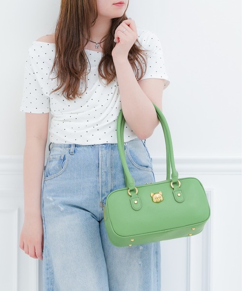 PAUL & JOE ACCESSOIRES（ポールアンドジョーアクセソワ）の「【PAUL & JOE ACCESSOIRES /ポール アンド ジョー アクセソワ 】 3D CAT FACE ボストンバッグ（ボストンバッグ・レディース・ピンク/グリーン/アイボリー/ブラック・FREE）」の3枚目の写真