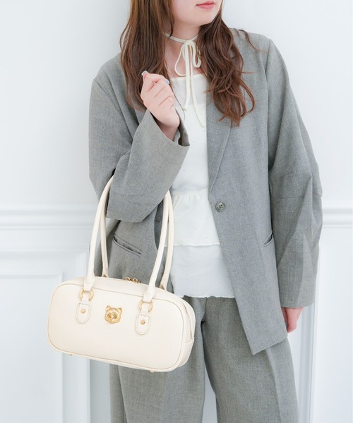 PAUL & JOE ACCESSOIRES（ポールアンドジョーアクセソワ）の「【PAUL & JOE ACCESSOIRES /ポール アンド ジョー アクセソワ 】 3D CAT FACE ボストンバッグ（ボストンバッグ・レディース・ピンク/グリーン/アイボリー/ブラック・FREE）」の2枚目の写真