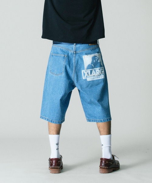 XLARGE(エクストララージ)の「OG DENIM SHORT PANTS(デニムパンツ・メンズ・グリーン/ライトインディゴブルー/ブラック・32inch/30inch/34inch/36inch)」の1枚目の写真